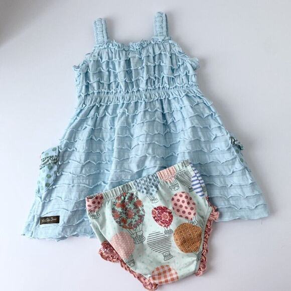 Matilda Jane Girls Dress | Lazy River Dress w/ Diaper Cover & Hat | 18-24 Months - Picture 11 of 11